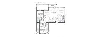 The Haven Floor Plan at The BLVD at Wilson Crossings, Michigan, 49418