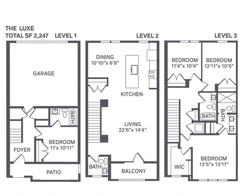 The Luxe Floor Plan at The BLVD at Wilson Crossings, Wyoming, 49418