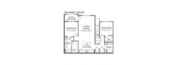 The Oasis Floor Plan at The BLVD at Wilson Crossings, Michigan, 49418