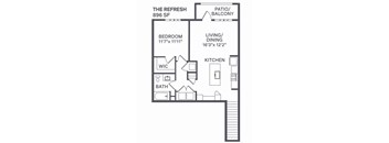 The Refresh Floor Plan at The BLVD at Wilson Crossings, Michigan