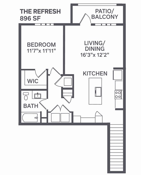 The Refresh Floor Plan at The BLVD at Wilson Crossings, Michigan
