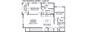 The Reserve Upper Floor Plan at The BLVD at Wilson Crossings, Wyoming Michigan