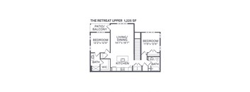 The Retreat Upper Floor Plan at The BLVD at Wilson Crossings, Wyoming, 49418