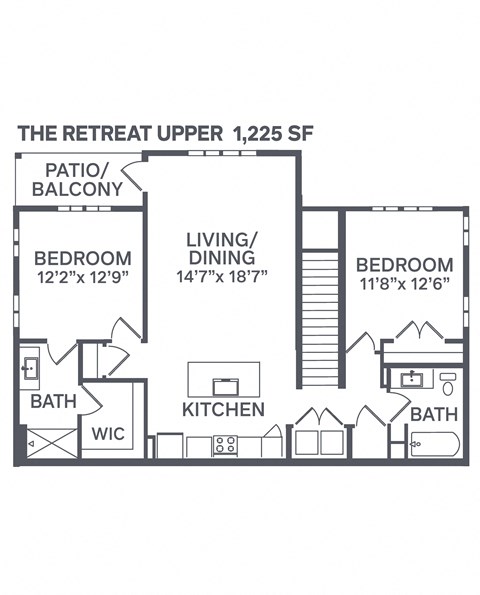The Retreat Upper Floor Plan at The BLVD at Wilson Crossings, Wyoming, 49418