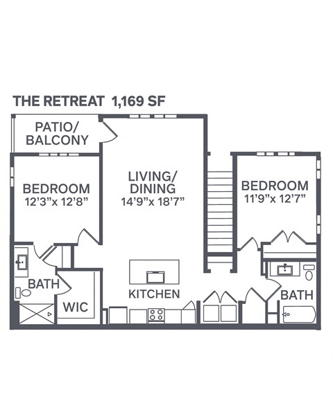The Retreat Floor Plan at The BLVD at Wilson Crossings, Wyoming, MI