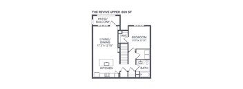 The Revive Upper Floor Plan at The BLVD at Wilson Crossings, Wyoming, 49418