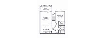 The Revive Floor Plan at The BLVD at Wilson Crossings, Wyoming, MI