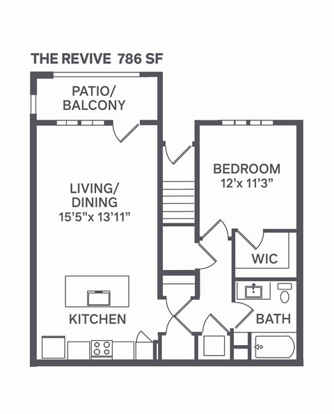 The Revive Floor Plan at The BLVD at Wilson Crossings, Wyoming, MI