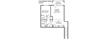 The Serene  Upper Floor Plan at The BLVD at Wilson Crossings, Wyoming