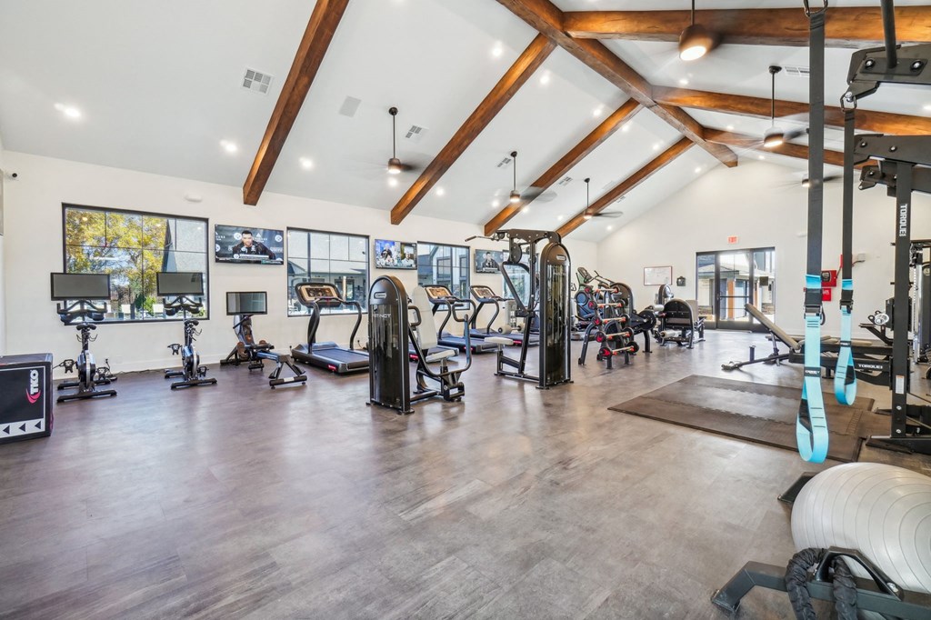 the gym at Premier at West Park Luxury Apartment Homes, Greeley