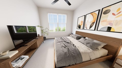 Bedroom With TV at Velara Luxury Apartments, Florida, 32081