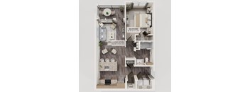 A1 1Bed 1Bath Floorplan at Verity Luxury Apartments, Florida