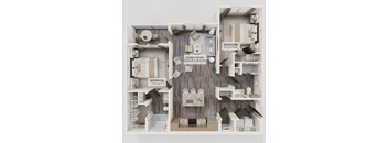B1 2Bed 2Bath Floorplan at Verity Luxury Apartments, Vero Beach, FL 32960