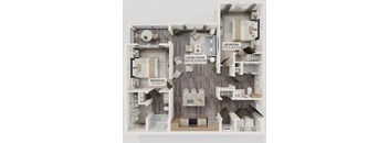 B1a 2Bed 2Bath Floorplan at Verity Luxury Apartments, Vero Beach, FL