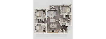 C2 3Bed 2Bath Floorplan at Verity Luxury Apartments, Vero Beach