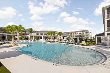 A large swimming pool with the word "PITTSBURGH" written on the edge.