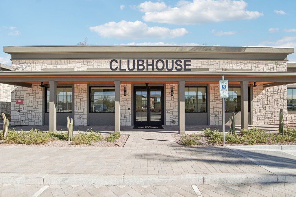 Clubhouse Exterior at The Maddox Luxury Apartment Homes, Buckeye, AZ, 85326
