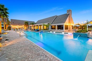 A pool outside of the clubhouse  at Watermark at Urban Blu, Panama City Beach, Florida