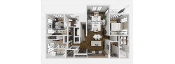 C1U Floor Plan at The Levi Luxury Apartments, McDonough, GA, 30253