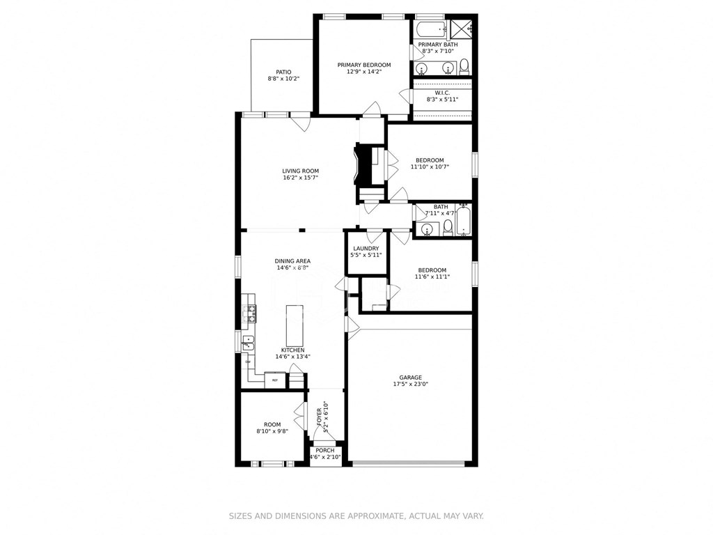 this floor plan is an approximation of our 1 bedroom floor plan