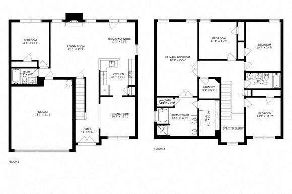 floor plan of the first floor of a house