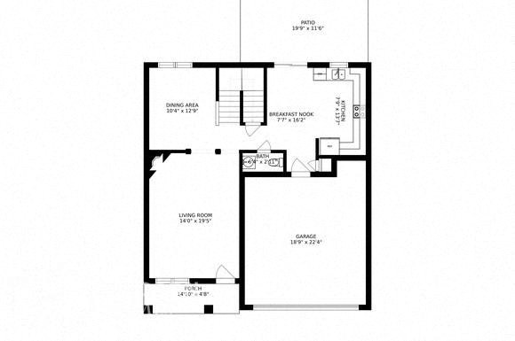 floor plan photo of the residence at the woodlands in the wooded area