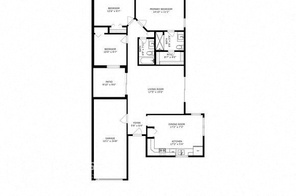 two bedroom floor plan  the residences at sawmill estates