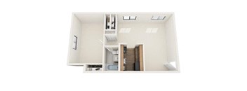 1 Bedroom Floor Plan at Birnam Wood Apartments, Pennsylvania, 15146