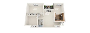 2 Bed 2 Bath Floor Plan at Birnam Wood Apartments, Monroeville, 15146