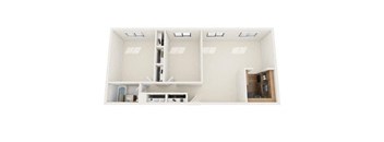 Two Bedroom Floor Plan at Birnam Wood Apartments, Monroeville, PA