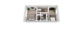 Two Bedroom Townhome with Garage at Holiday Park Apartments, Pittsburgh, Pennsylvania