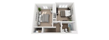 2 Bedroom Floor Plan at Holiday Park Apartments, Pittsburgh