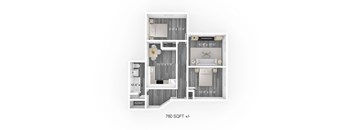 105 Clarke Street - 2 Bedrooms, 1 Bathroom - Layout A