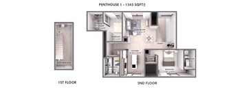2-Bedroom Penthouse Suite #1