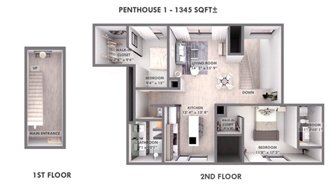 2-Bedroom Penthouse Suite #1