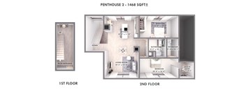 190 Smith - 2 Bedroom Penthouse Suite Two,  2 Bathrooms