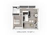 1 Bed 1 Bath Floor Plan 1 Bed 1 Bath Floor Plan at 190 Smith Luxury Apartment Suites, Manitoba, R3C 1J8