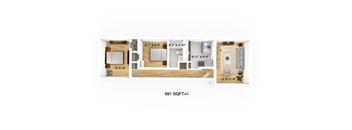 2 Bedroom 1 Bath at Place St. Boniface Complex