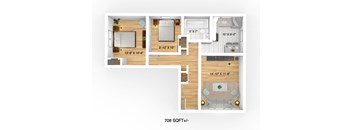 2 Bedroom 1 Bath at Place St. Boniface Complex