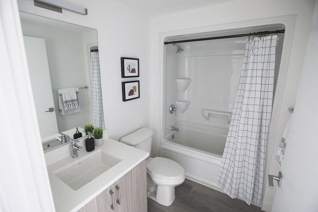 Modern Bathroom at 30 University Crescent, Winnipeg, MB.