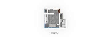 Studio Suite Floor Plan at 389 Balmoral Street