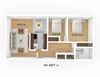 2 Bedroom, 1 Bath Floor Plan 2 Bedroom, 1 Bath Floor Plan at 433 Edison Apartment, Winnipeg, MB R2G 0M2