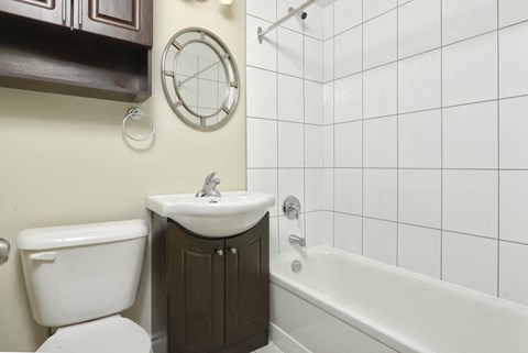 Bathroom at 43 Edmonton Apartment Suites