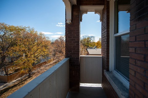 Balcony at 626 Jessie Pet-friendly Apartment Suites for rent in Winnipeg