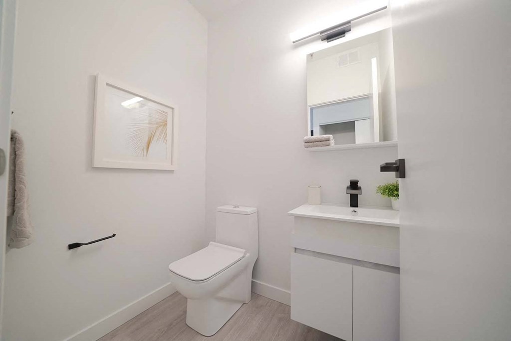 Modern and Luxurious Bathroom at 703 St. Anne's Road Apartments, Winnipeg, MB