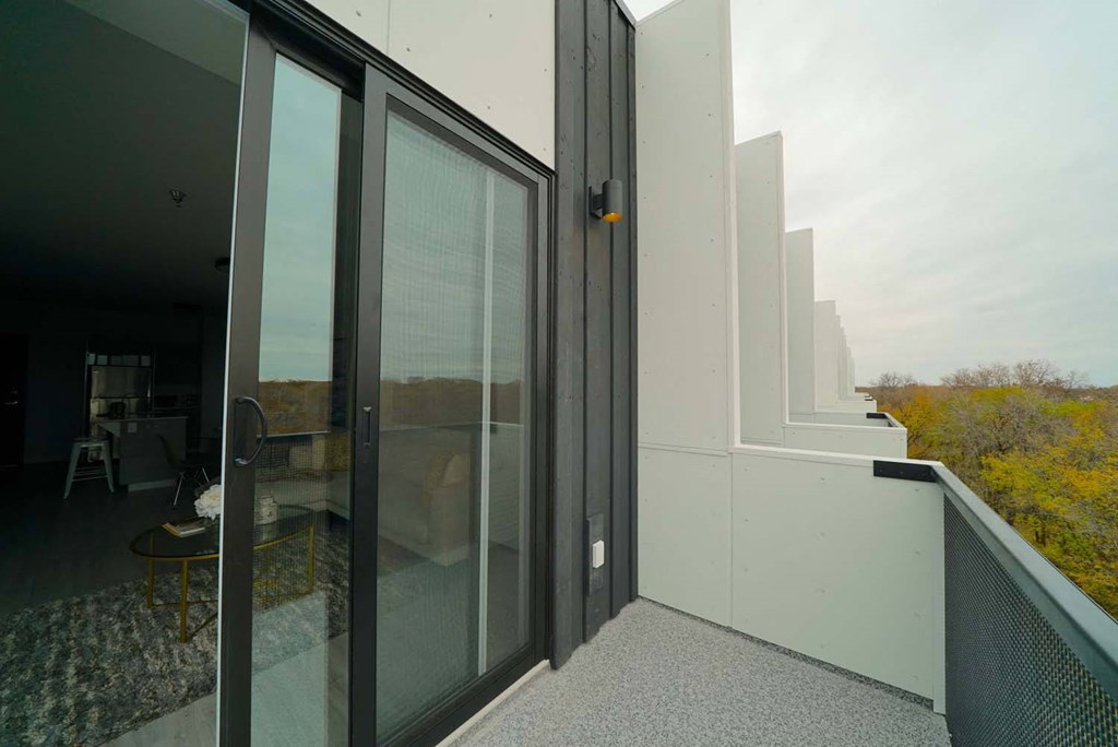 Private Walk-out Balcony at 703 St. Anne's Road Apartments, Winnipeg, MB