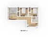 2 Bed 1 Bath Floor Plan 2 Bed 1 Bath Floor Plan at 980 Wolseley Apartments for rent in Winnipeg