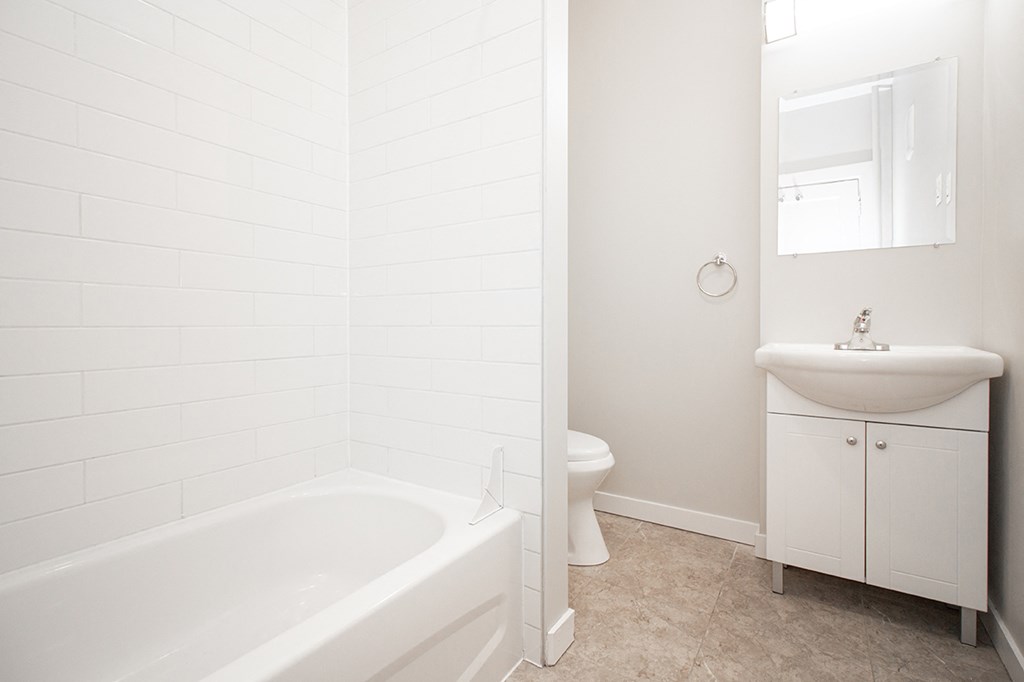 A bathroom at 883 Grosvenor Apartments for rent in Winnipeg