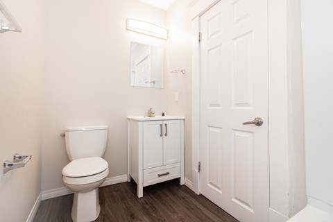 a small bathroom with a toilet and a sink