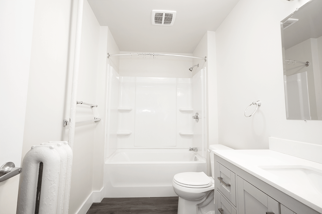 Renovated Bathroom at 812 Wolseley Luxury Apartment for rent in Winnipeg